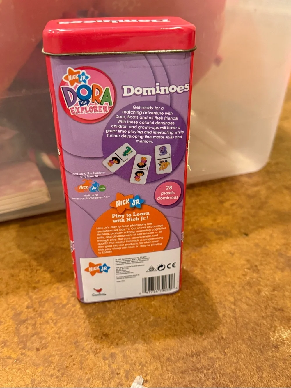Dora the Explorer Dominoes with Collectible Tin 28 Pieces Nick JR Nickelodeon